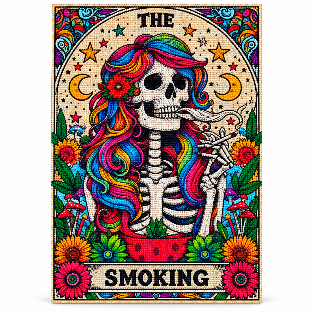 Colorful Hair Skeleton Full-Drill Diamond Painting Kit – 30 × 40 cm — Hero