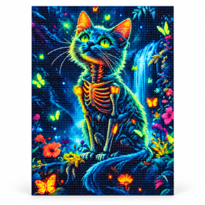 Skeleton Cat diamond painting kit – Hero CH2495