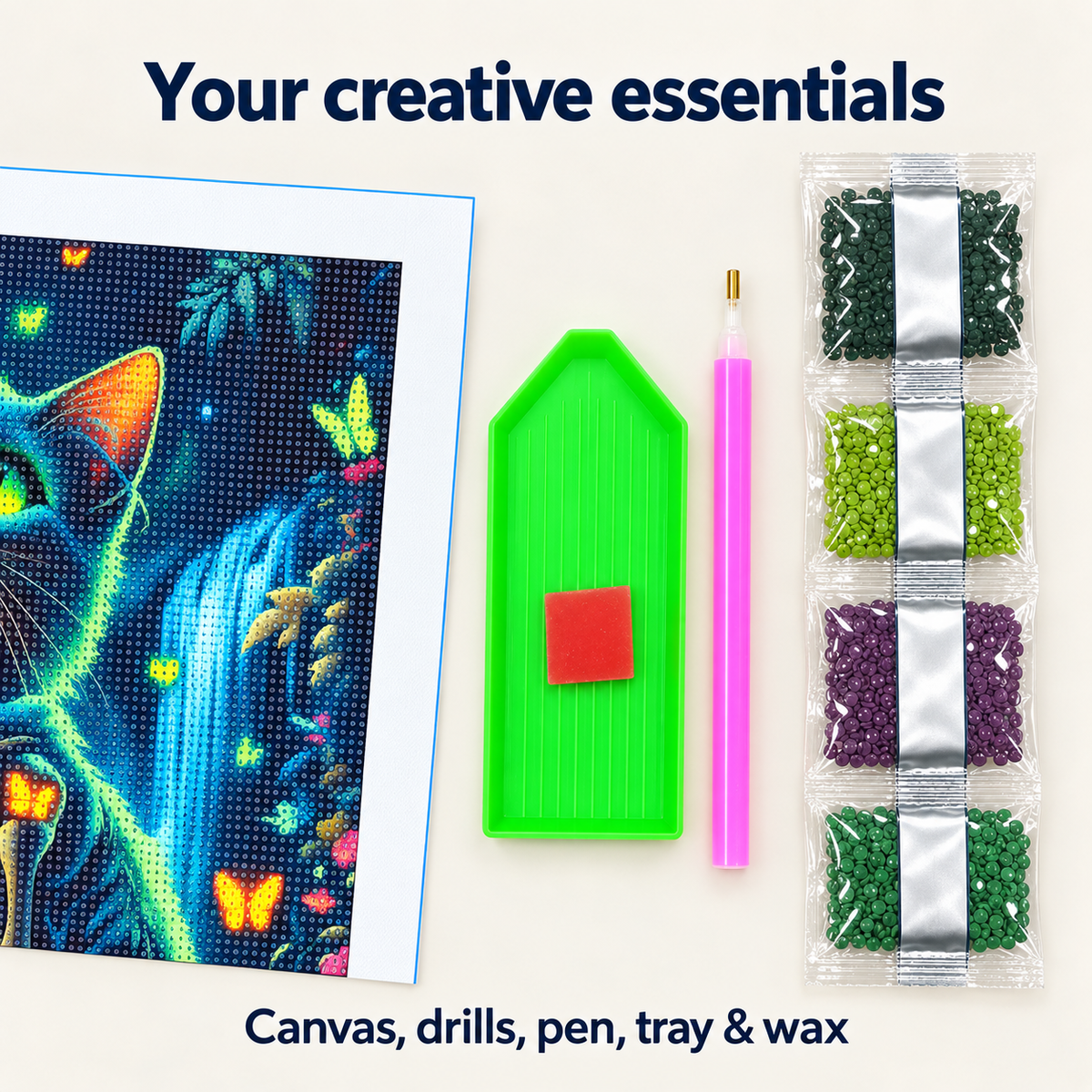 Skeleton Cat diamond painting kit – Accessories CH2495