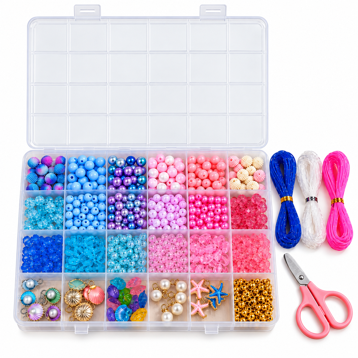 Ocean Charm Jewelry Making Kit – Approx. 625 Pieces – Hero