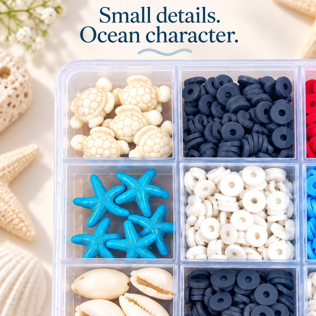 Ocean Disc Bead Bracelet Making Kit – Approx. 2,400 Pieces – Details