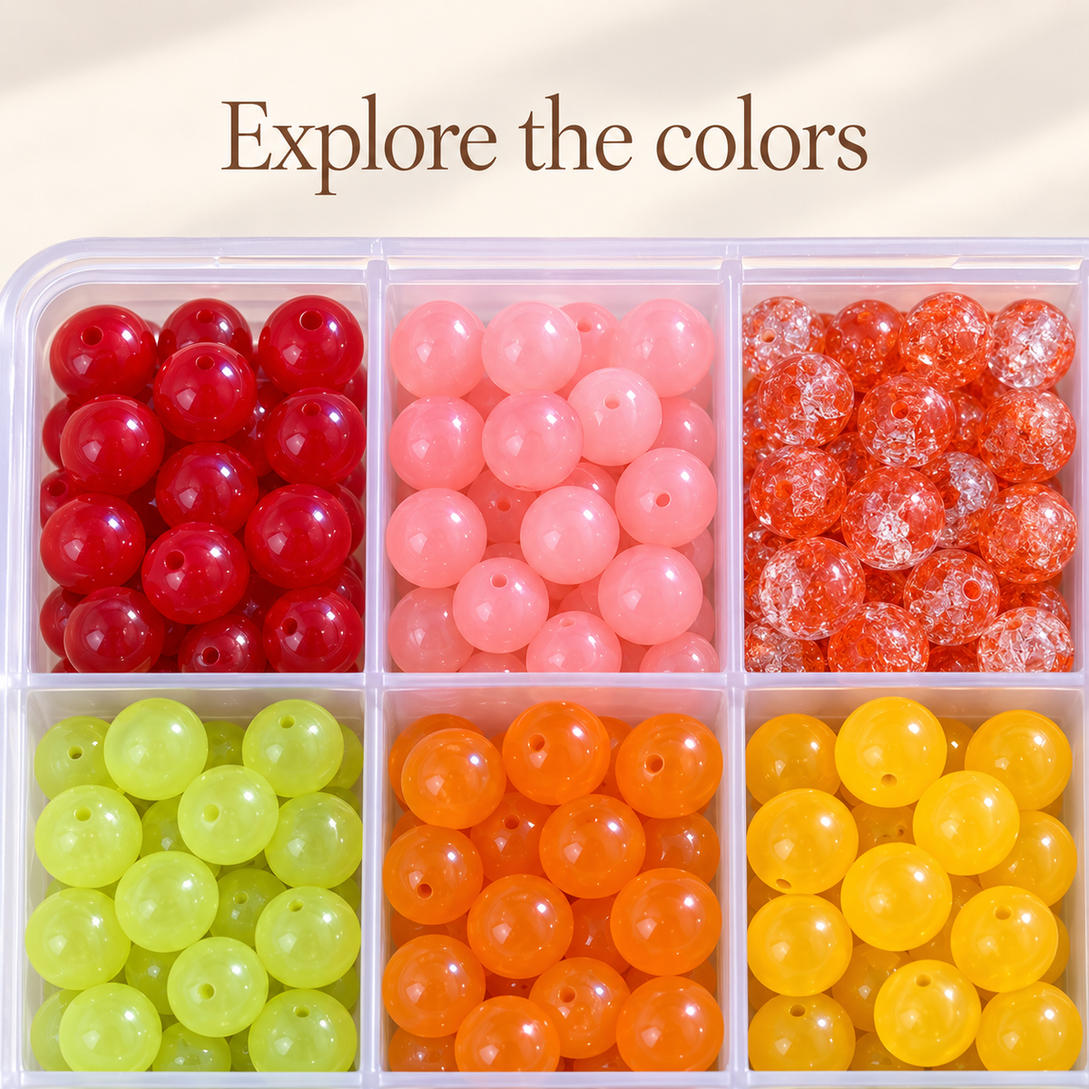 Colorful 8 mm Glass Bead Bracelet-Making Kit – Approx. 520 Beads