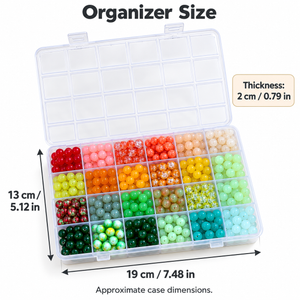Colorful 8 mm Glass Bead Bracelet-Making Kit – Approx. 520 Beads