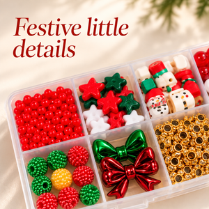 Christmas Bead Bracelet Making Kit – Approx. 890 Pieces