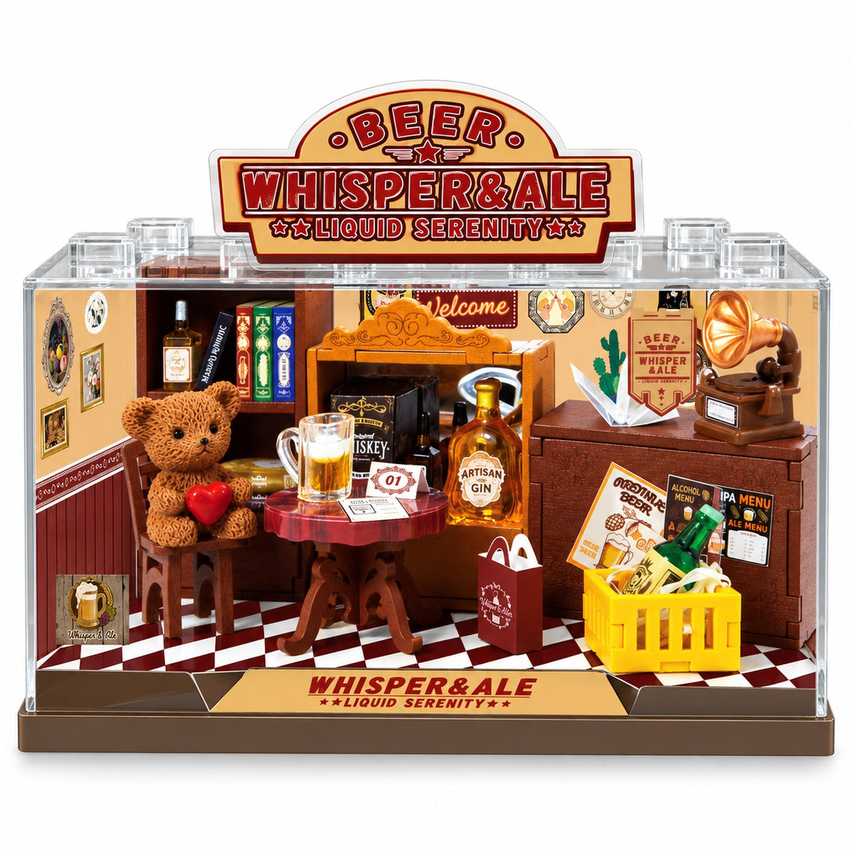 01 White Background - Whisper & Ale Tavern DIY Miniature Diorama Kit