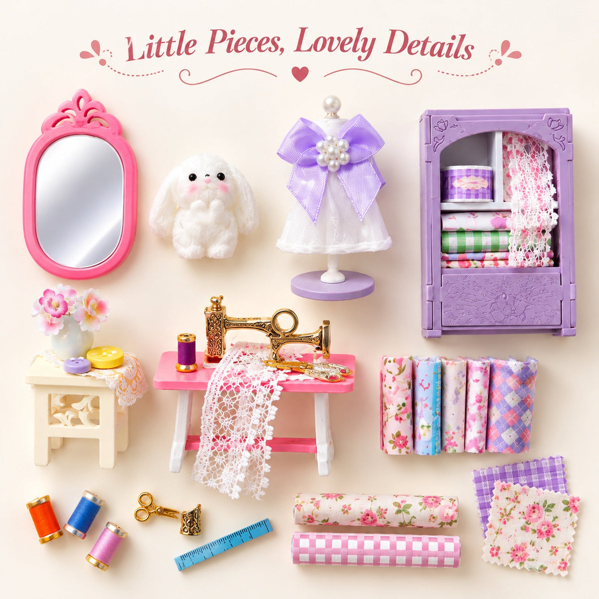 EN-0083-D 05 - Sweet Dream Tailor Shop DIY Miniature Kit