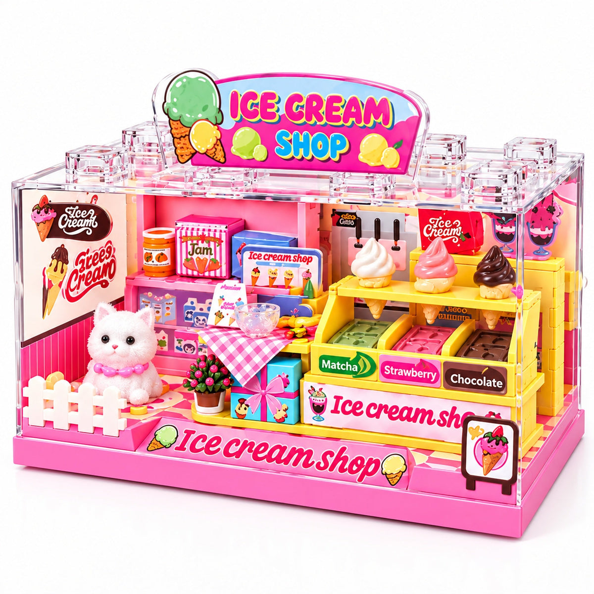 Ice Cream Shop miniature scene: front view