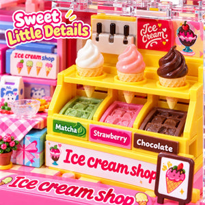 Ice Cream Shop miniature scene: miniature details