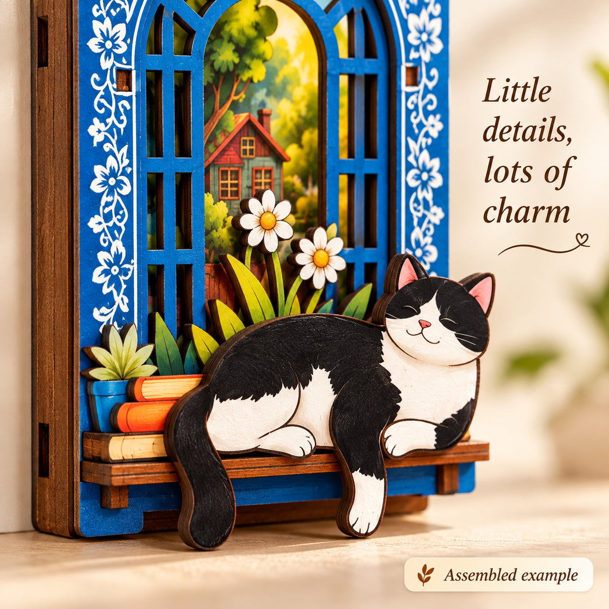 Meet My Little Cat DIY Wooden Magnetic Kit with Light