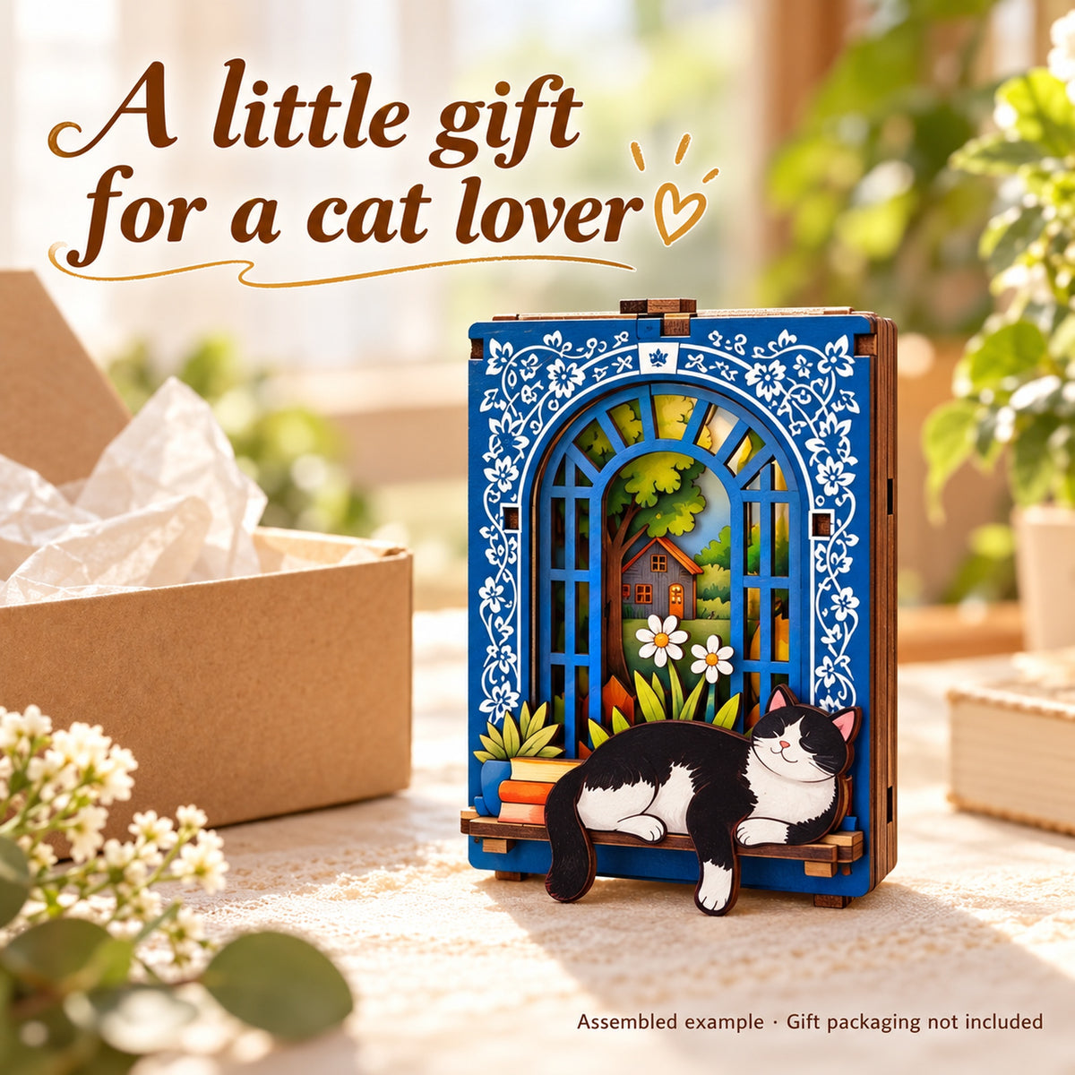 Meet My Little Cat DIY Wooden Magnetic Kit with Light