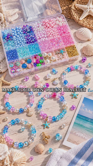 Ocean Charm Jewelry Making Kit – Approx. 625 Pieces