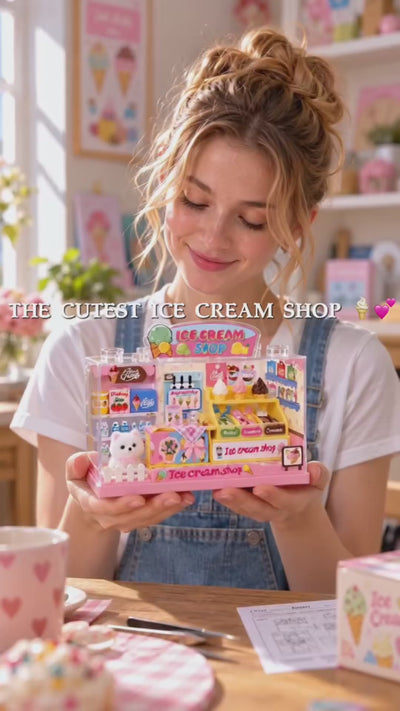 Frosted Ice Cream Shop DIY Miniature Kit — product video