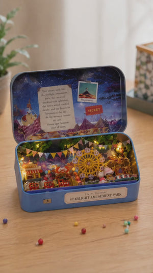 Starlight Amusement Park DIY miniature tin box theater – illuminated product video