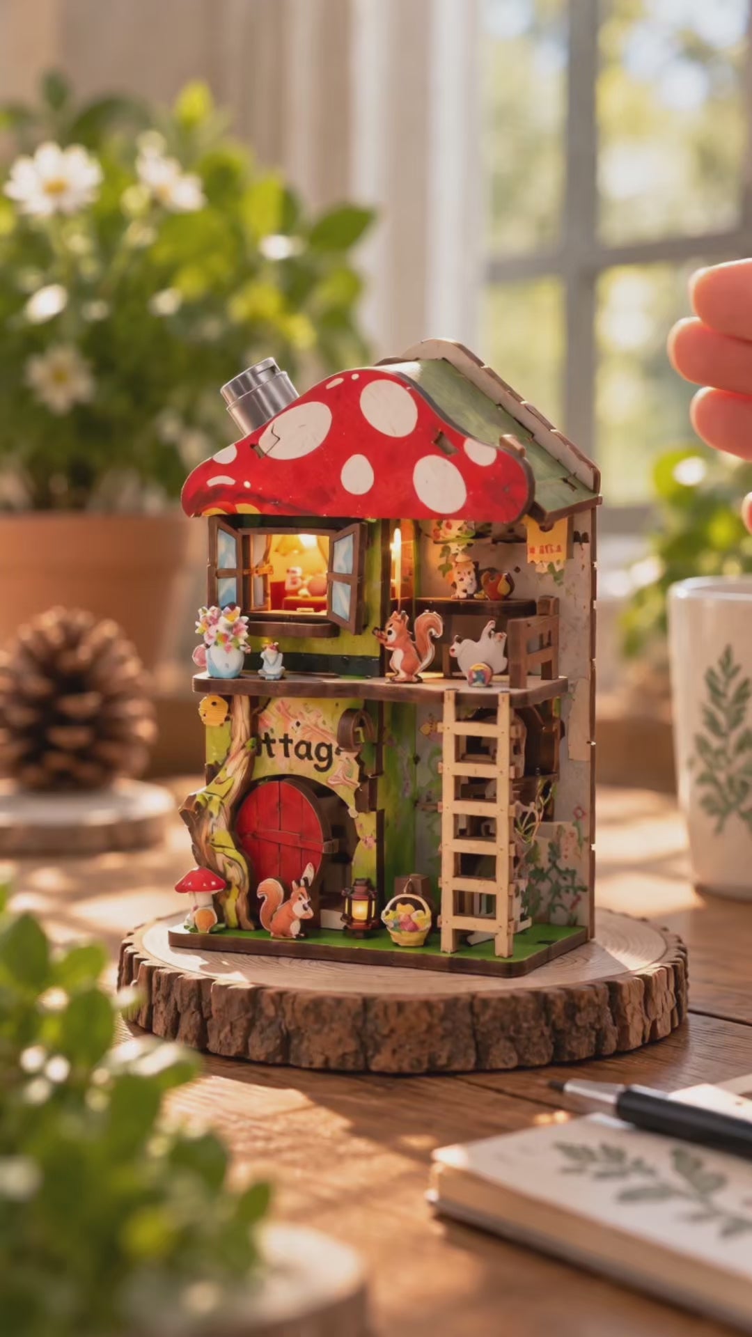Woodland Mushroom Cottage DIY Magnetic Miniature Kit